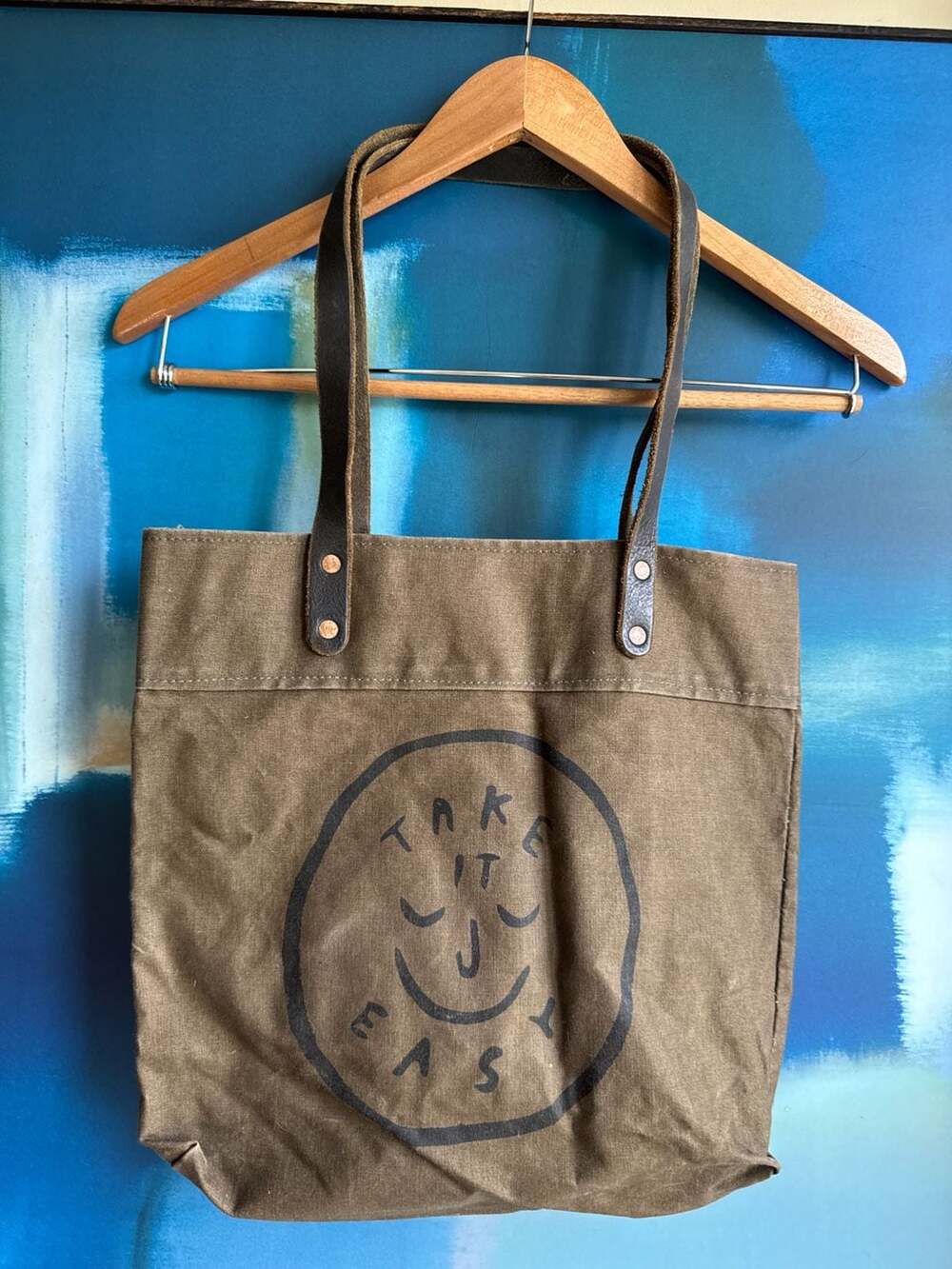 Forestbound Take It Easy Waxed Canvas Utility Tote Bag